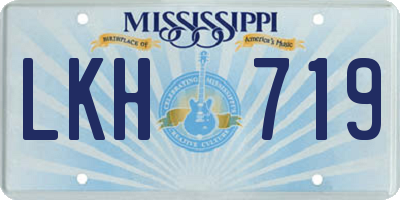MS license plate LKH719