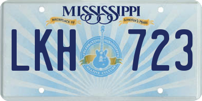 MS license plate LKH723
