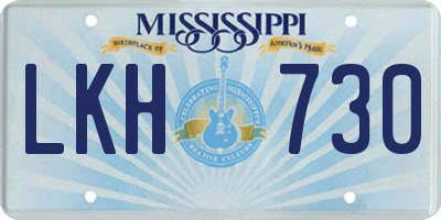 MS license plate LKH730