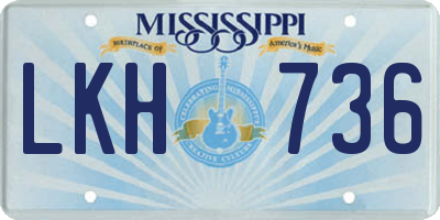 MS license plate LKH736