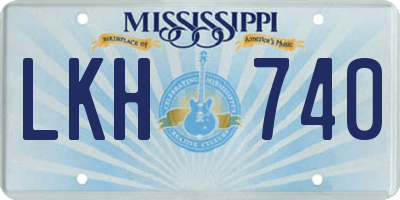 MS license plate LKH740