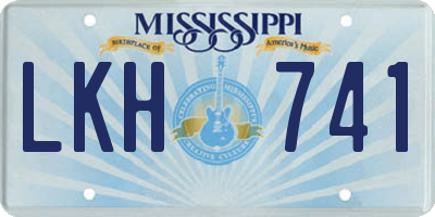MS license plate LKH741