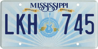 MS license plate LKH745
