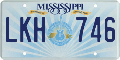 MS license plate LKH746