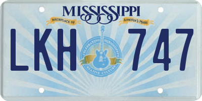 MS license plate LKH747