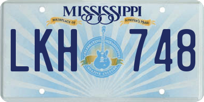 MS license plate LKH748