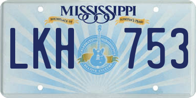 MS license plate LKH753