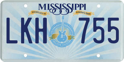 MS license plate LKH755