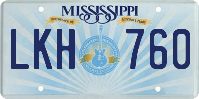 MS license plate LKH760