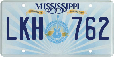 MS license plate LKH762