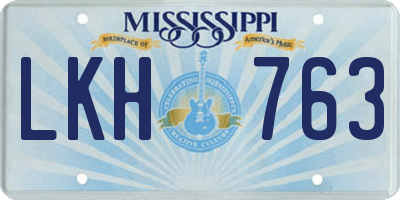 MS license plate LKH763