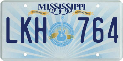 MS license plate LKH764
