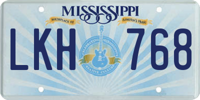 MS license plate LKH768