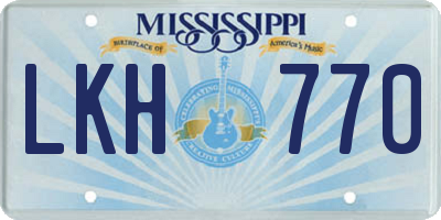 MS license plate LKH770