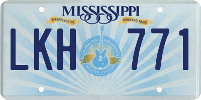 MS license plate LKH771