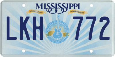 MS license plate LKH772