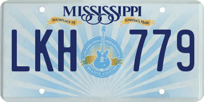 MS license plate LKH779