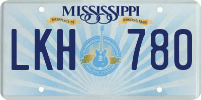 MS license plate LKH780