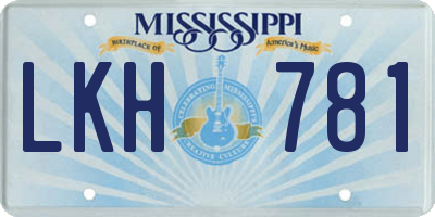 MS license plate LKH781