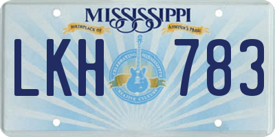 MS license plate LKH783