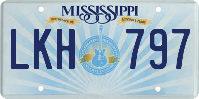 MS license plate LKH797