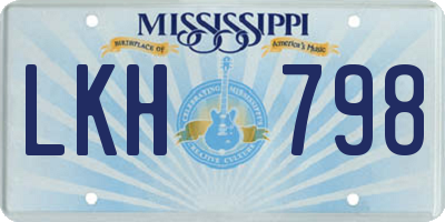 MS license plate LKH798