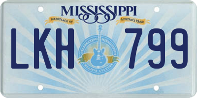 MS license plate LKH799