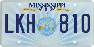 MS license plate LKH810