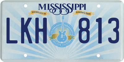 MS license plate LKH813