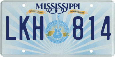 MS license plate LKH814