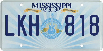 MS license plate LKH818