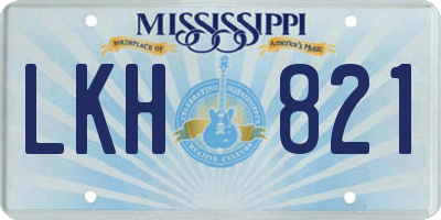 MS license plate LKH821