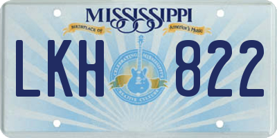MS license plate LKH822