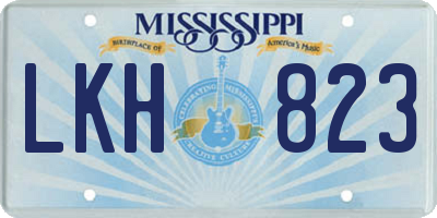 MS license plate LKH823