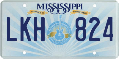 MS license plate LKH824