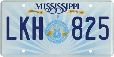 MS license plate LKH825