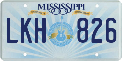 MS license plate LKH826