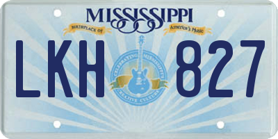 MS license plate LKH827