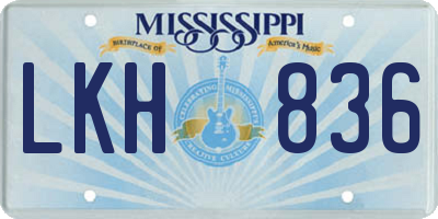 MS license plate LKH836