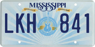 MS license plate LKH841