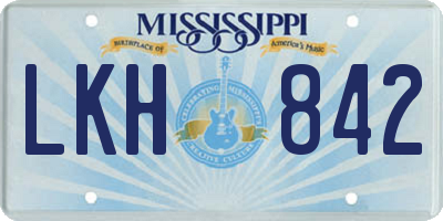 MS license plate LKH842
