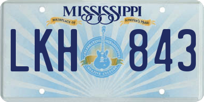 MS license plate LKH843