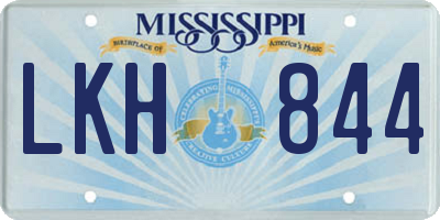 MS license plate LKH844