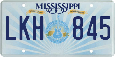 MS license plate LKH845