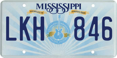 MS license plate LKH846
