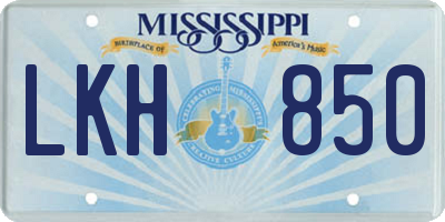 MS license plate LKH850