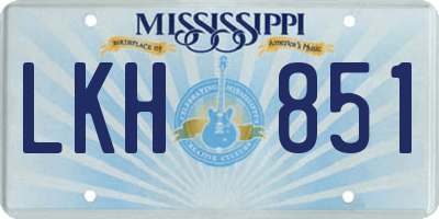 MS license plate LKH851