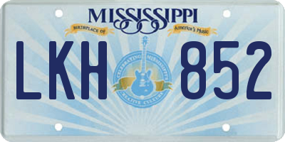 MS license plate LKH852