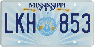 MS license plate LKH853
