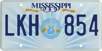MS license plate LKH854